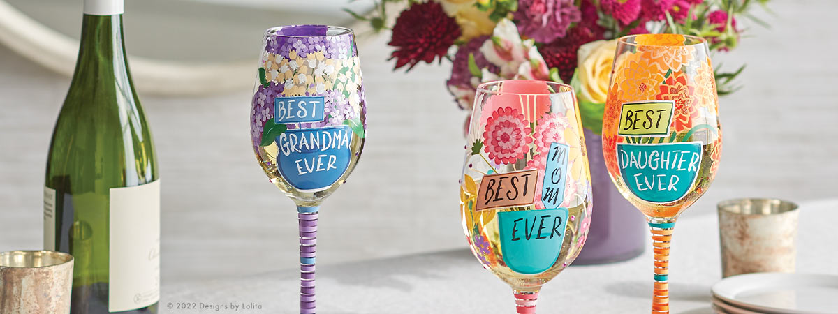 Designs by Lolita Family Wine glasses