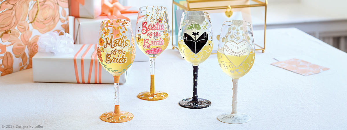 Wedding Wine Glasses Gifts Designs by Lolita