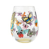 Butterfly Stemless Wine Glass, 20 oz.