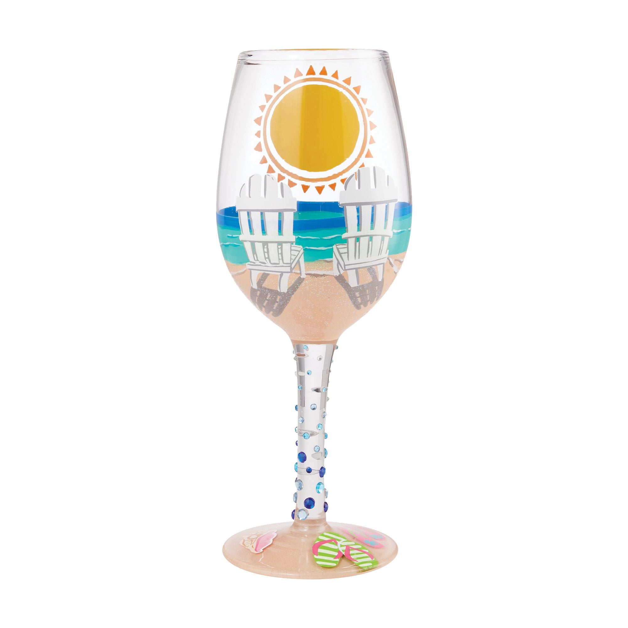 Lolita Sun on the Beach Wine Glass