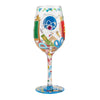"Super Teacher" Hand-Painted Artisan Wine Glass, 15 oz.