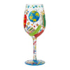 "Super Teacher" Hand-Painted Artisan Wine Glass, 15 oz.