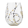 "Queen Bee" Hand-Painted  Stemless Wine Glass, 20 oz.
