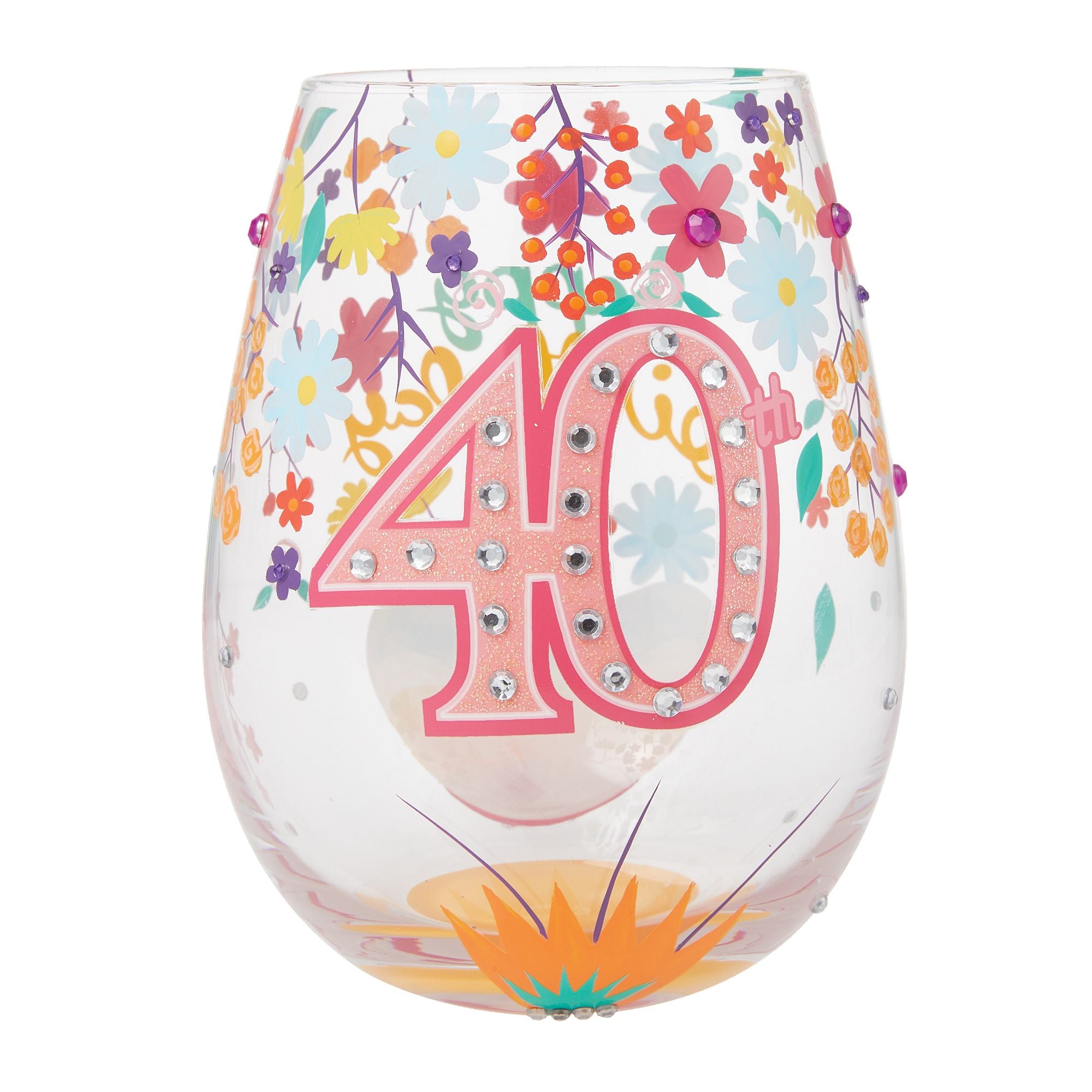 Katie Heaton 40th Birthday Wine Glass main image 1