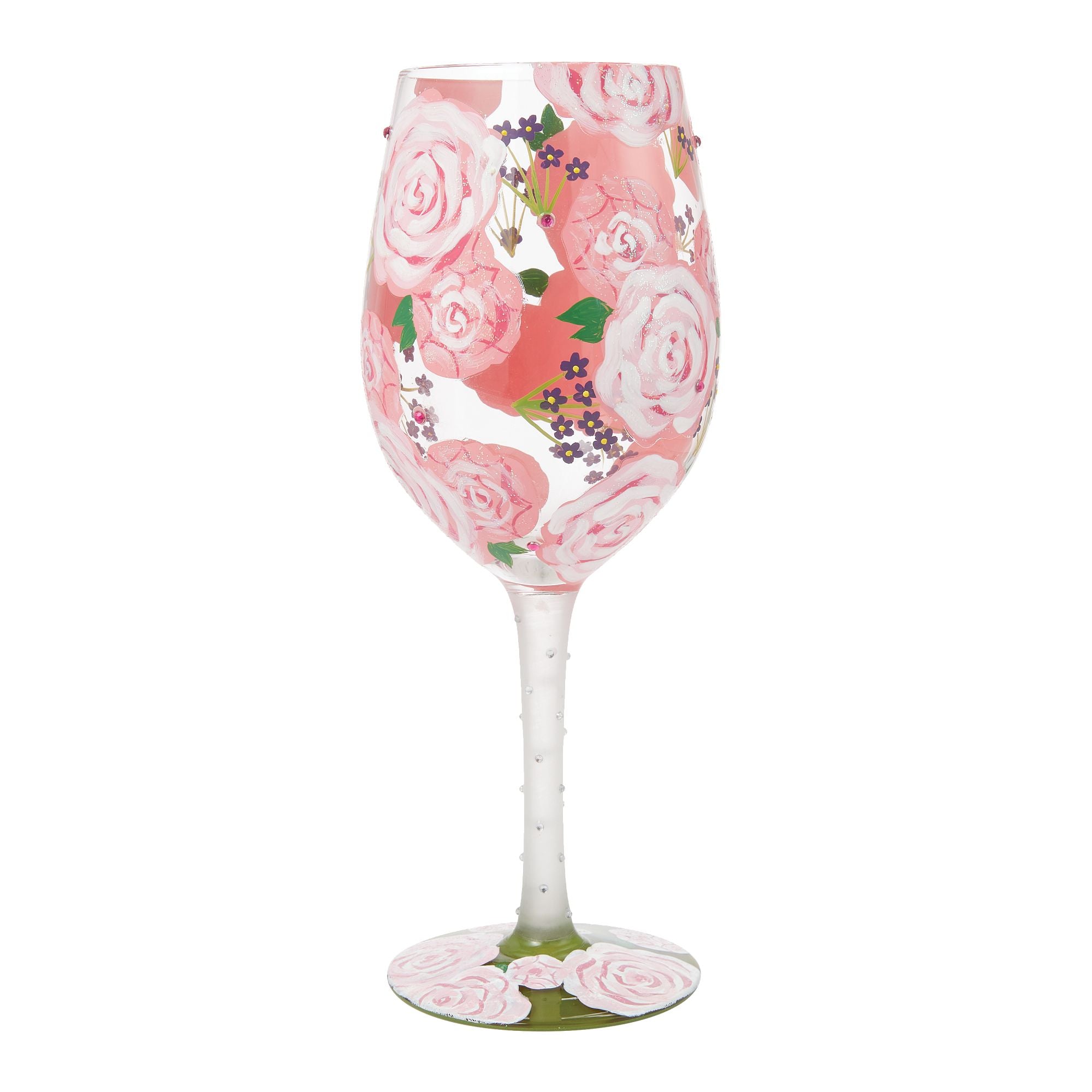 Lolita hand painted wine on sale glass