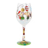Not Even a Mouse Hand Painted Wine Glass