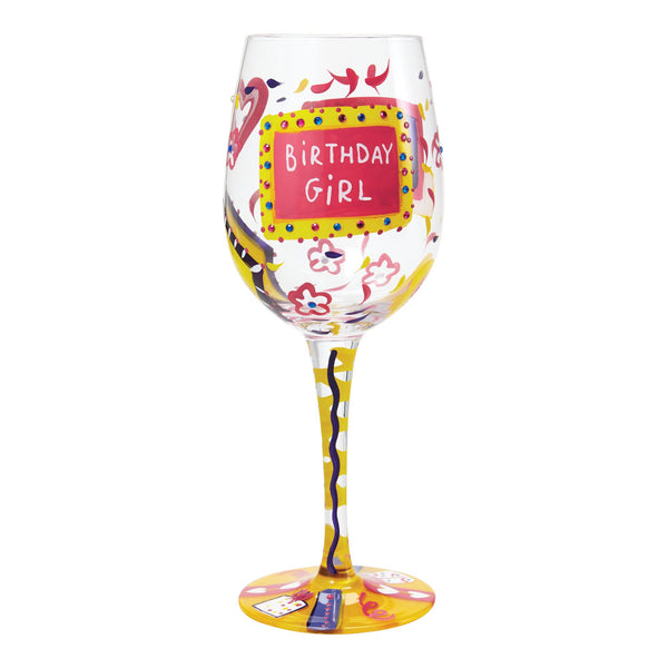 Girly Girl Wine Glass by Lolita