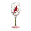 Cardinal Beauty Hand-Painted Artisan Wine Glass, 15 oz.