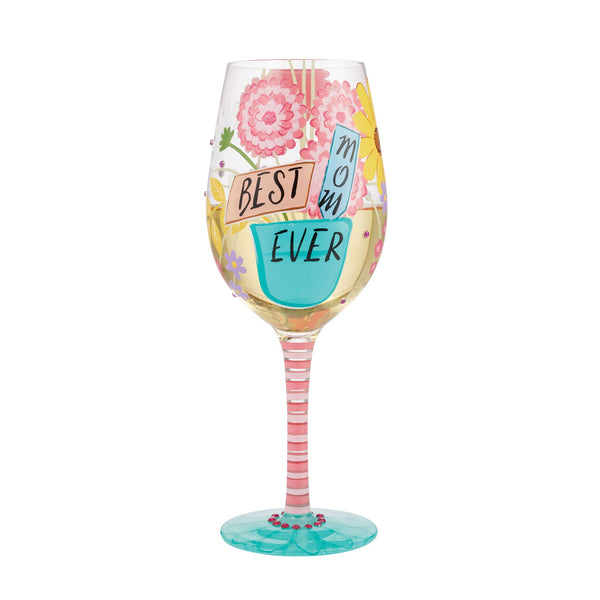 Best Mom Ever Glitter Dipped Stemmed Wine Glass – Celebrate Local