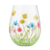 "Field of Dreams" Hand-Painted  Stemless Wine Glass, 20 oz.