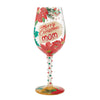 Merry Christmas Hand Painted wine glass
