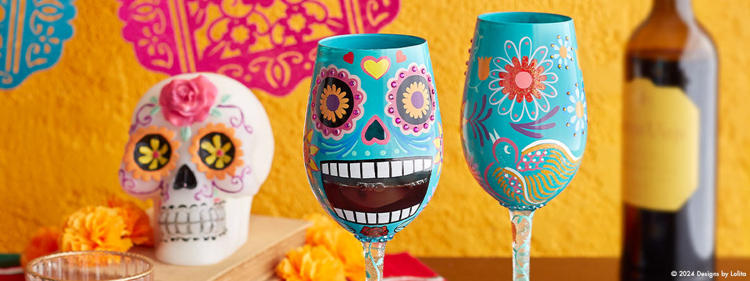 Calavera Wine Glasses