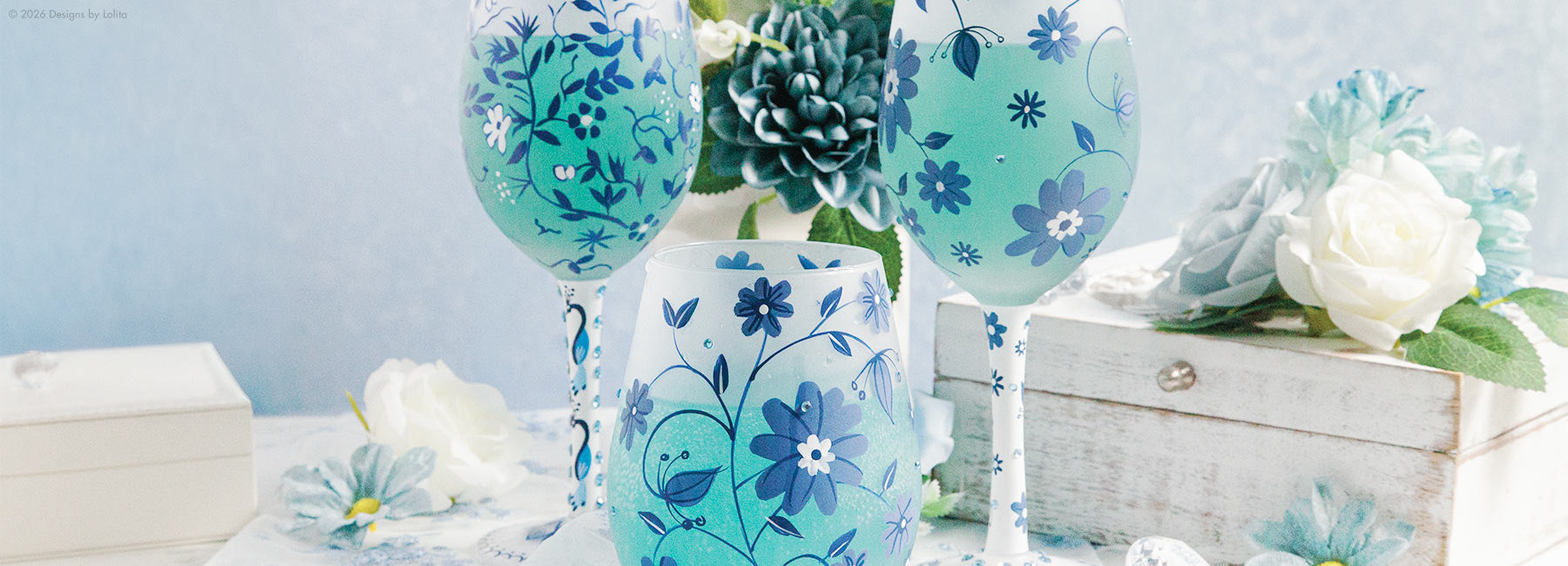 Designs by Lolita's Chinoiserie Charm wine glass