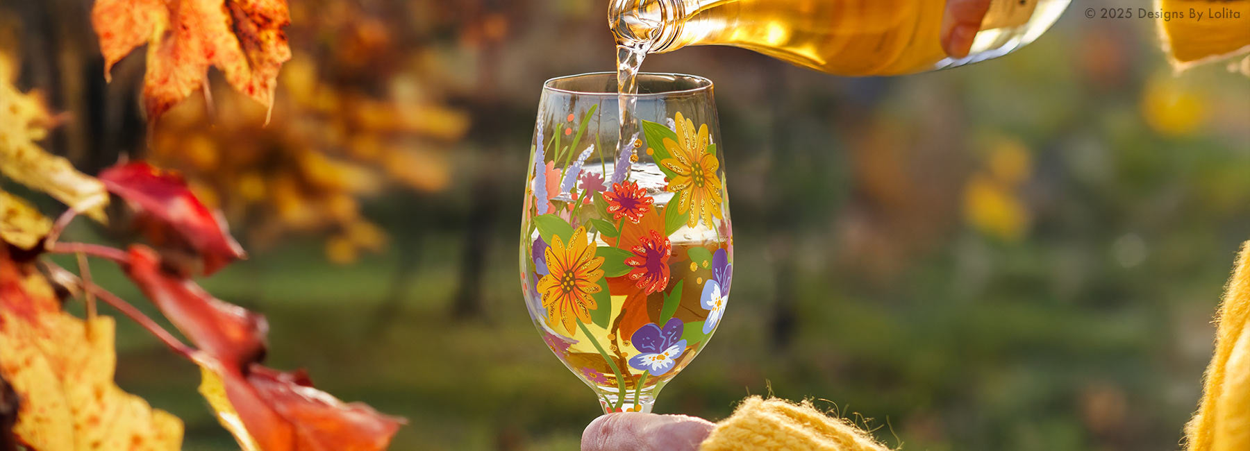 Designs by Lolita Wine in the Garden Glass