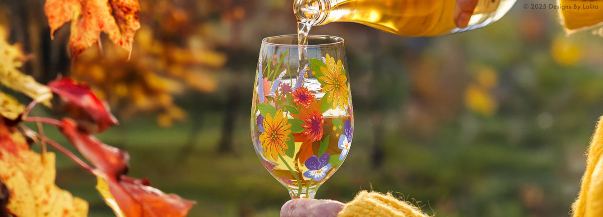 Designs by Lolita Wine in the Garden Glass