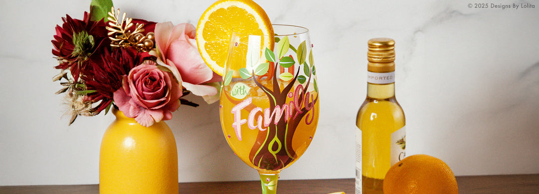 Designs by Lolita's Life is Better With Family Wine Glass