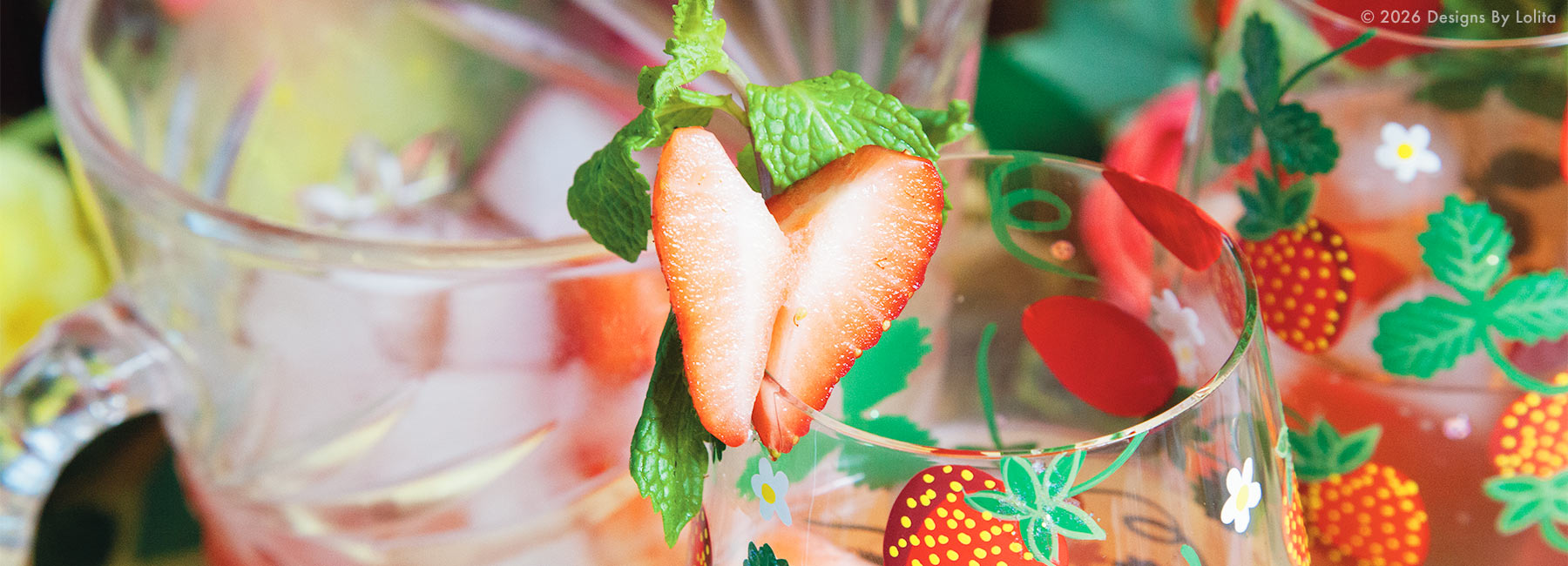 Designs by Lolita's Strawberry Wine Glass