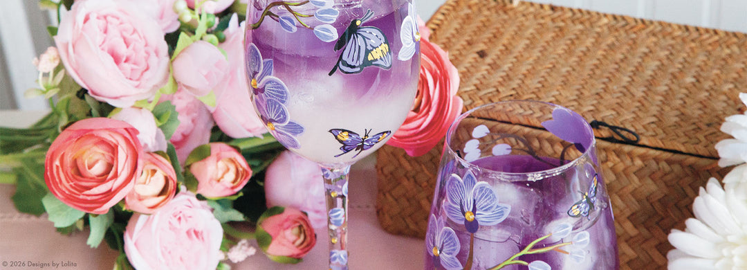 Designs by Lolita's Butterfly Jubilee Glass