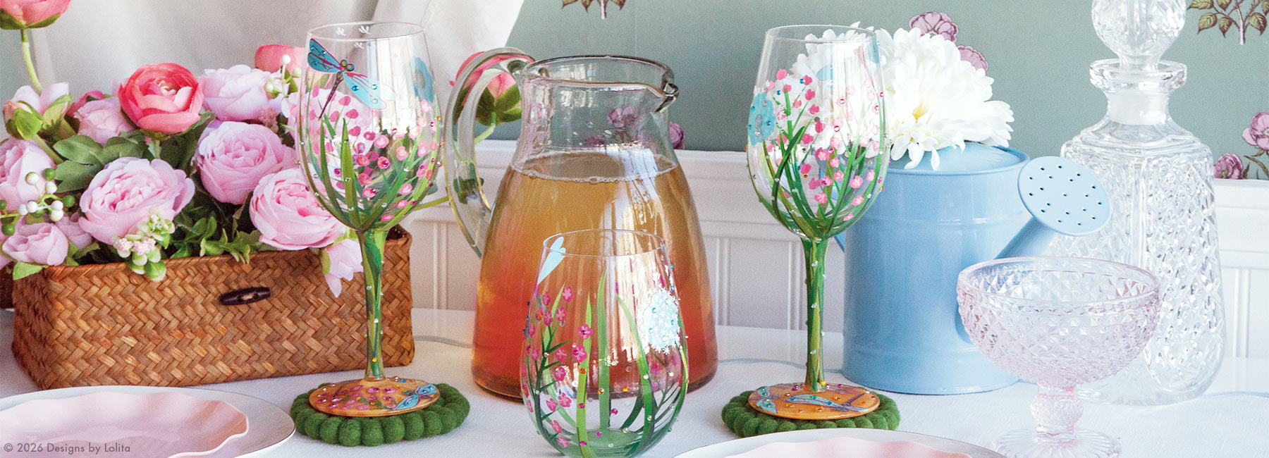 Designs by Lolita's Dragonfly Wine glasses