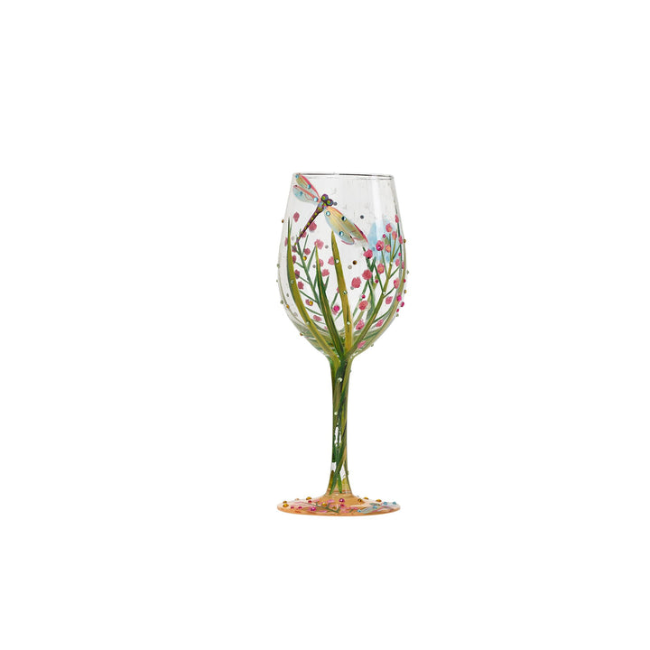 “Dragonfly Summer” Hand Painted Wine Glass Gift