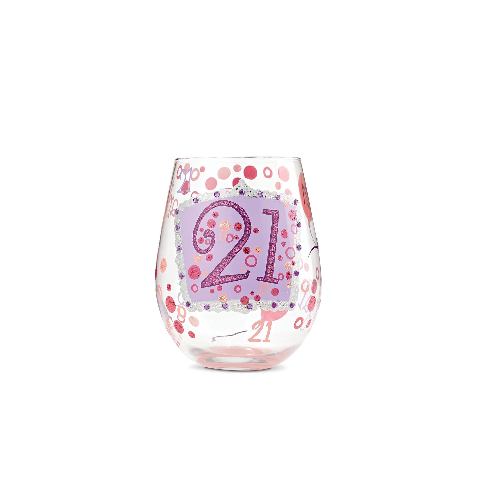 Tabletop Frosted Forest Stemless Wine Glass Lolita Hand Painted 6011247, 1  - Harris Teeter