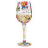 Lolita Mom You Are Loved Hand Painted Wine Glass