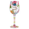 Lolita Mom You Are Loved Hand Painted Wine Glass