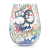 50 and Fierce Hand-Painted Stemless Wine Glass, 20 oz.