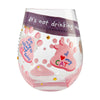 Love My Cat Hand-Painted Stemless Wine Glass, 20 oz.