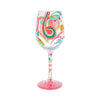 My Hearts-a-Swirl Hand-Painted Wine Glass, 15 oz.