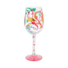 My Hearts-a-Swirl Hand-Painted Wine Glass, 15 oz.