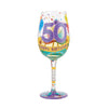 "Happy 50th Birthday" Hand-Painted Wine Glass, 15 oz.