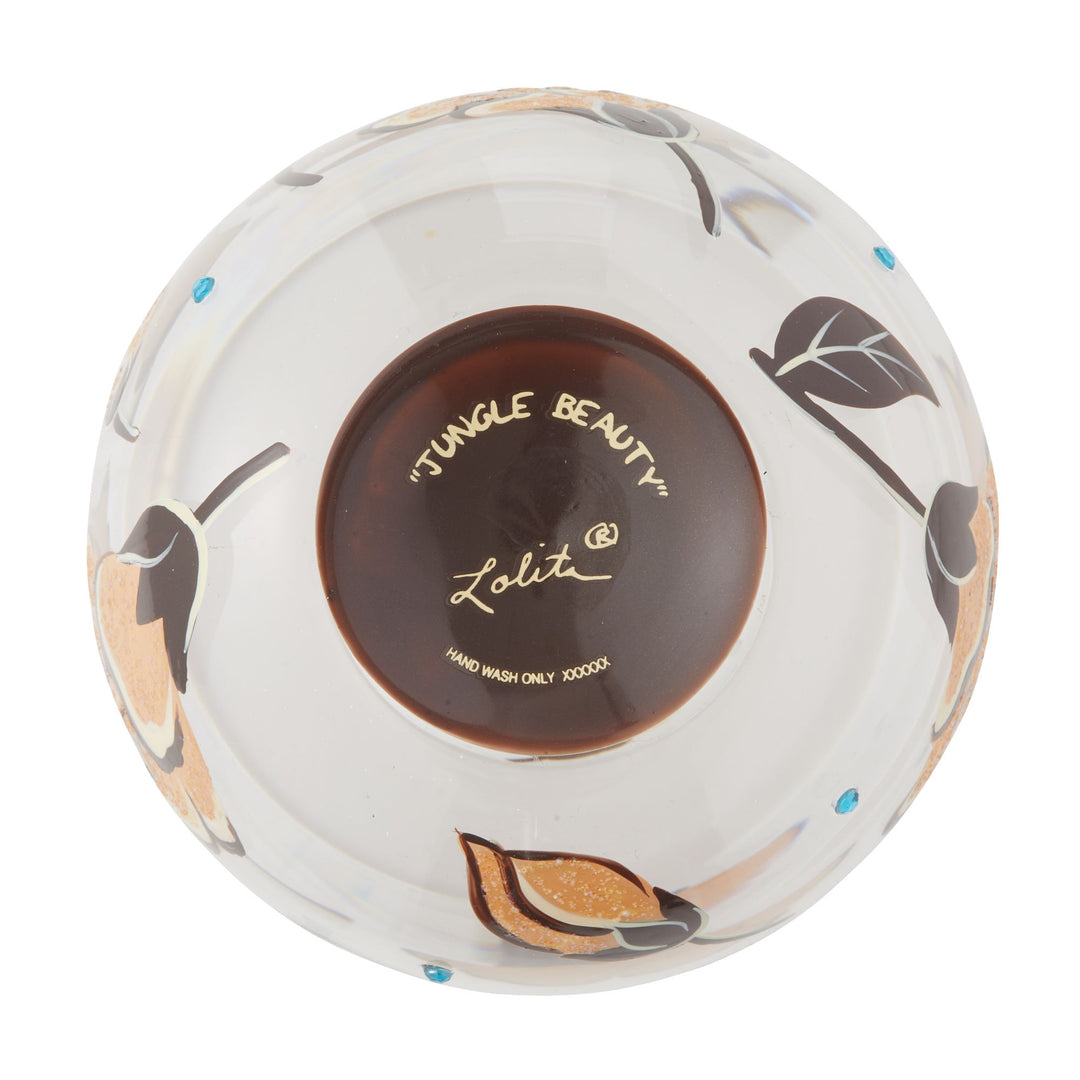 Jungle Beauty Hand-Painted Stemless Wine Glass, 20 oz.