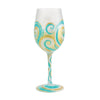 Ridin' the Waves Hand-Painted Wine Glass, 15 oz.