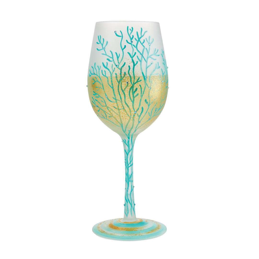 Under the Sea Hand-Painted Wine Glass, 15 oz.