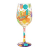 Birthday Girl Hand Painted wine glass