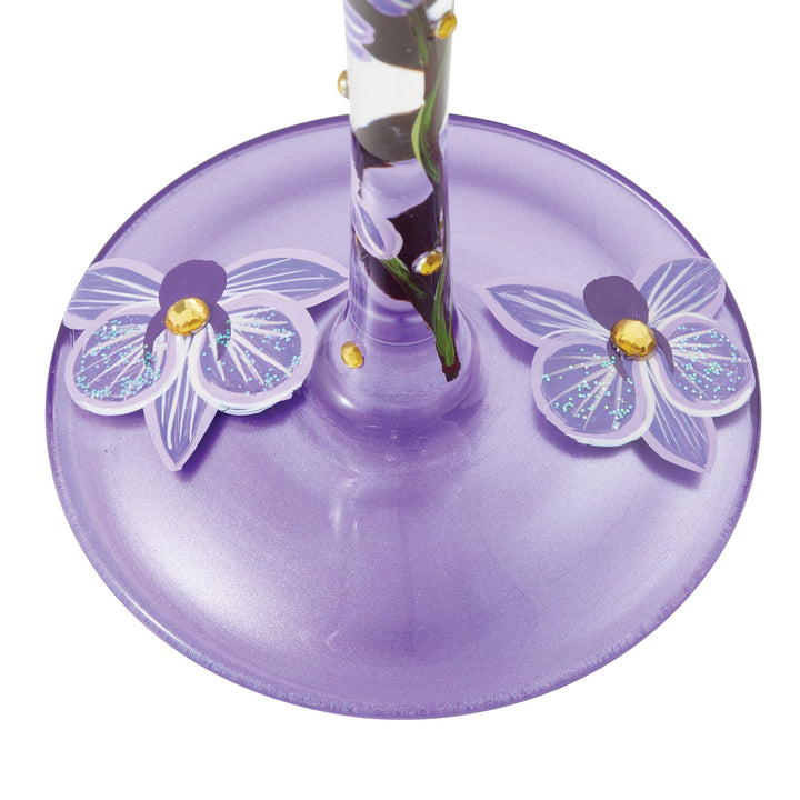 Butterfly Jubilee Hand Painted wine glass