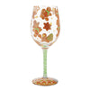 Gingerbread Dreams Hand Painted wine glass