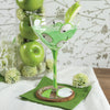 Appletini Hand Painted cocktail glass