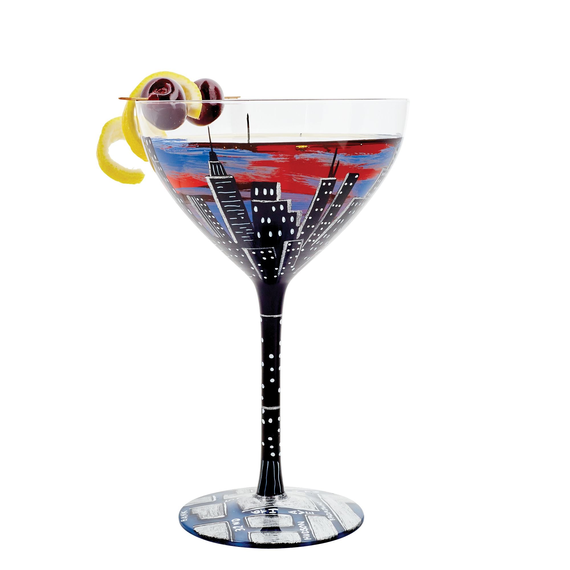 Lolita Manhattan Hand Painted Cocktail Glass Cocktail Glass