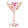 Cosmopolitan Hand Painted cocktail glass