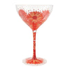 Negroni Hand Painted cocktail glass