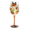 Halloween Spook-Tacular Hand Painted wine glass