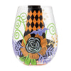 My Fancy Witch Hat Hand Painted stemless wine glass