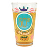 60th Birthday Hand Painted beer glass