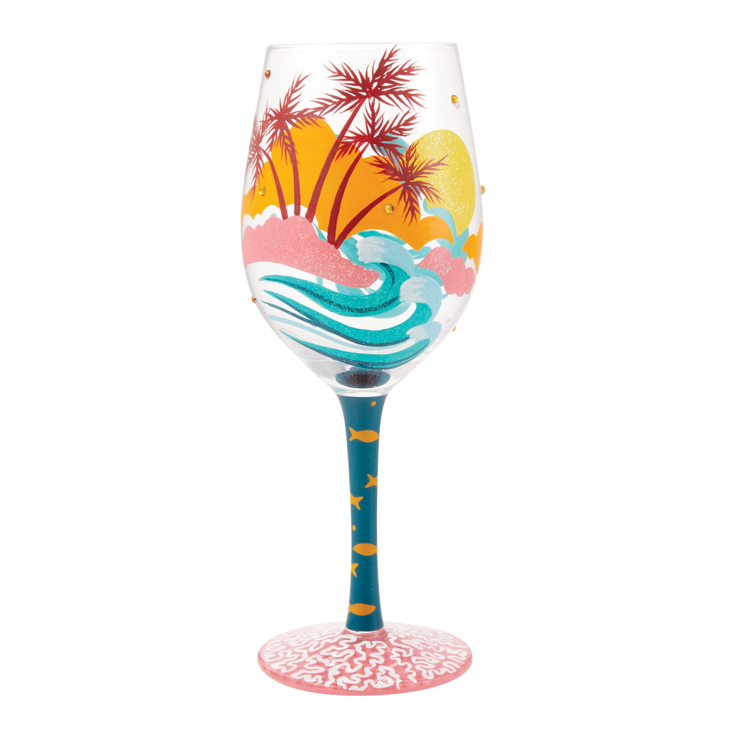 hawaiian wine glasses Lolita Tropical Getaway Wine Glass