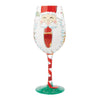 Jolly 'Ol St. Nick Hand Painted Wine Glass