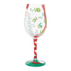 Jolly 'Ol St. Nick Hand Painted Wine Glass