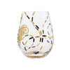 Brilliant Butterfly Hand Painted Stemless Wine Glass