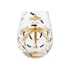 Dazzling Dragonfly Hand Painted Stemless Wine Glass
